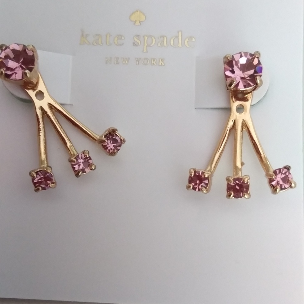 Kate Spade New Pink Ear Jacket Earrings